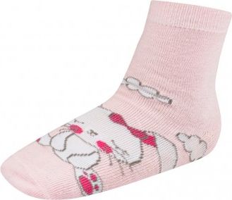 Dětské bavlněné ponožky New Baby sweet bunny, Růžová, 98 (2-3r) - obrázek 1