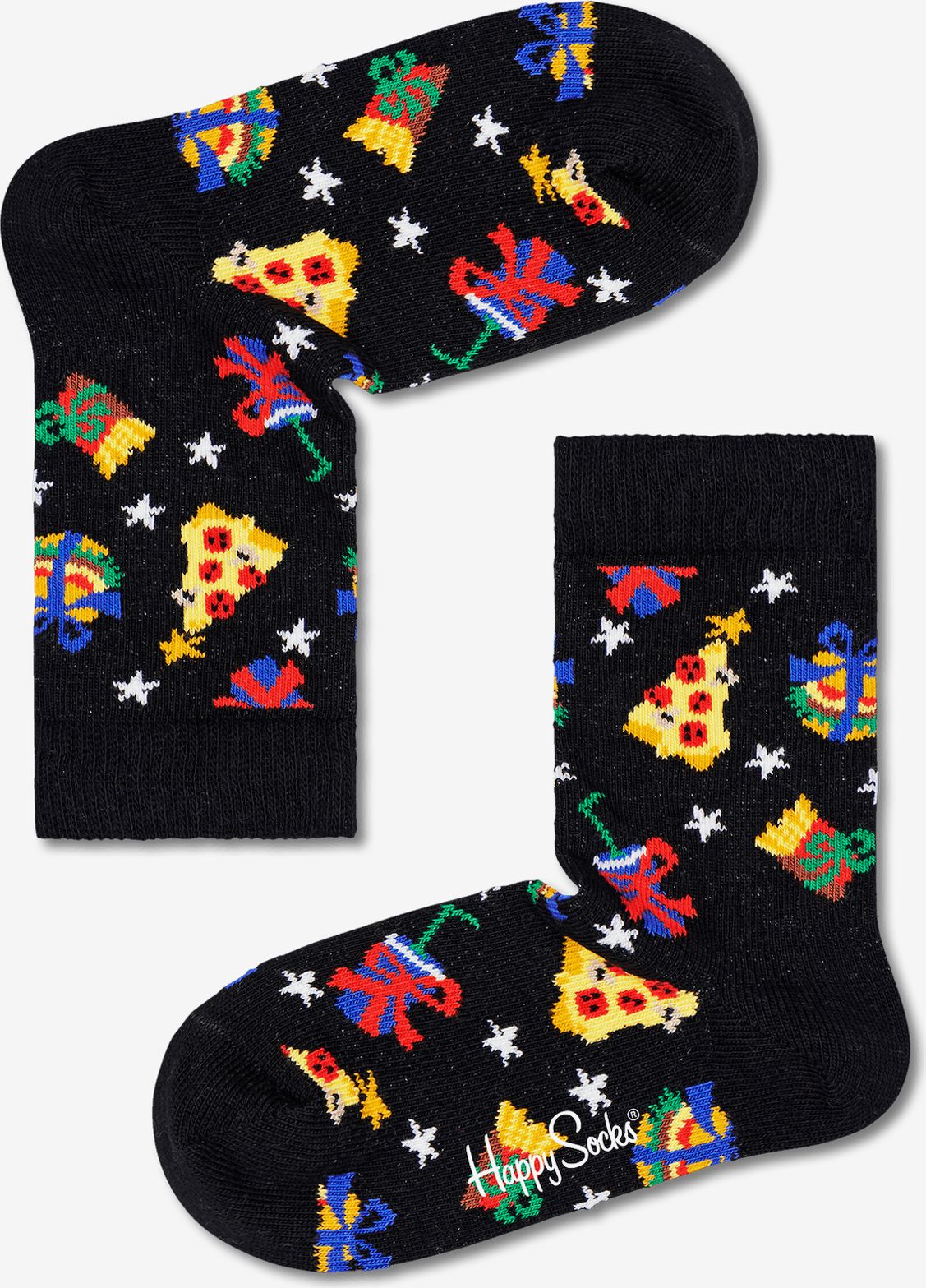 Sada tří párů černých, modrých a červených ponožek s vánočním motivem Happy Socks   - 27-30 - obrázek 4