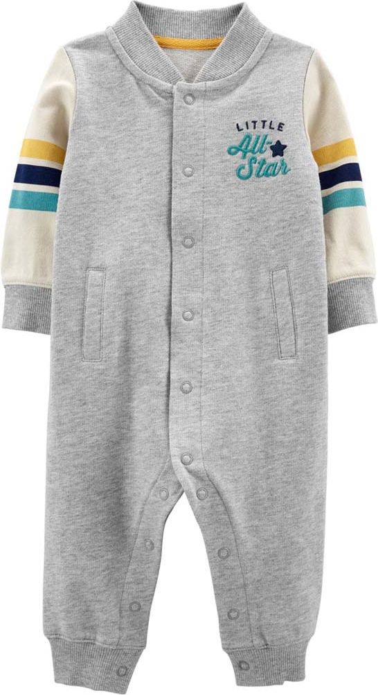 CARTER'S Overal na druky Grey chlapec NB - obrázek 1