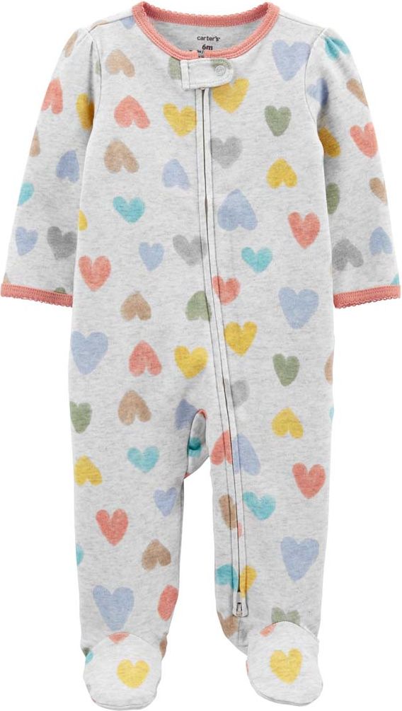 CARTER'S Overal na zip Sleep & Play vícebarevná Hearts dívka 3m - obrázek 1