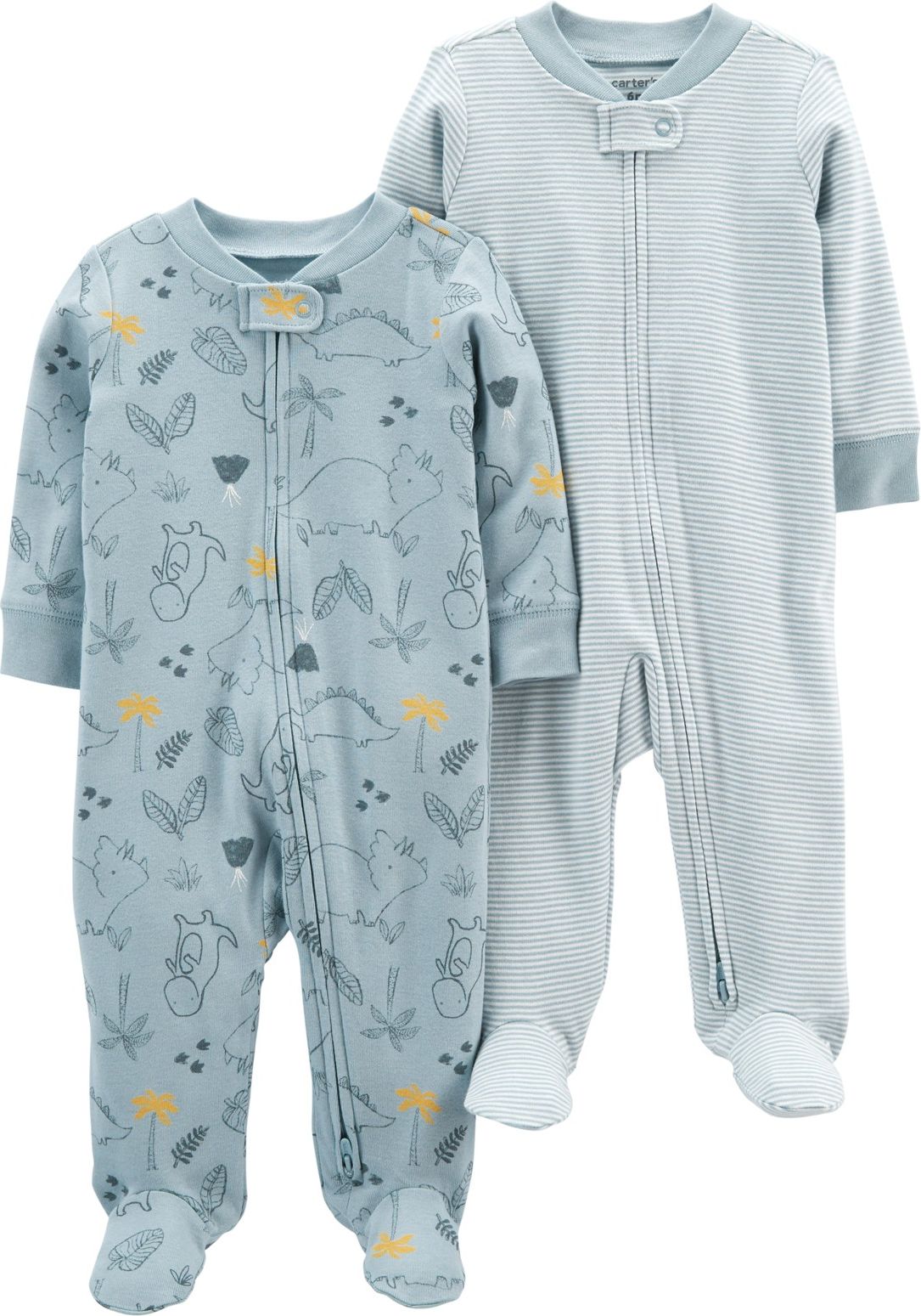 CARTER'S Overal na zip Sleep&Plays Blue Dino chlapec LBB 2ks PRE, vel. 46 - obrázek 1