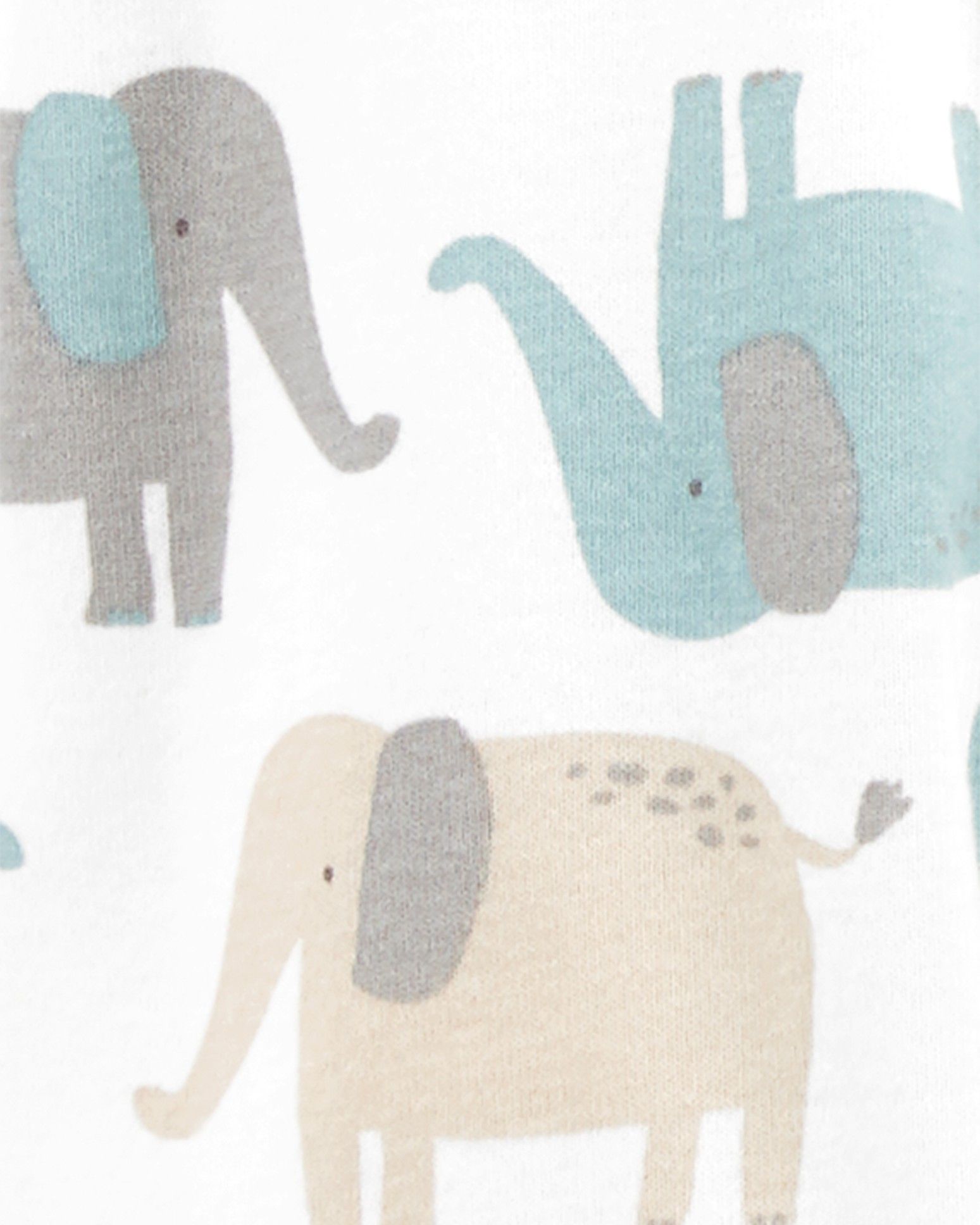 CARTER'S Overal na zip Sleep&Plays Elephant and Stripes neutrál LBB 2ks PRE, vel. 46 - obrázek 2