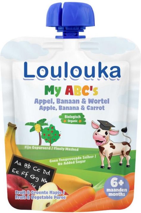 Loulouka BIO Kapsička ovocná 90g ABC's - obrázek 1