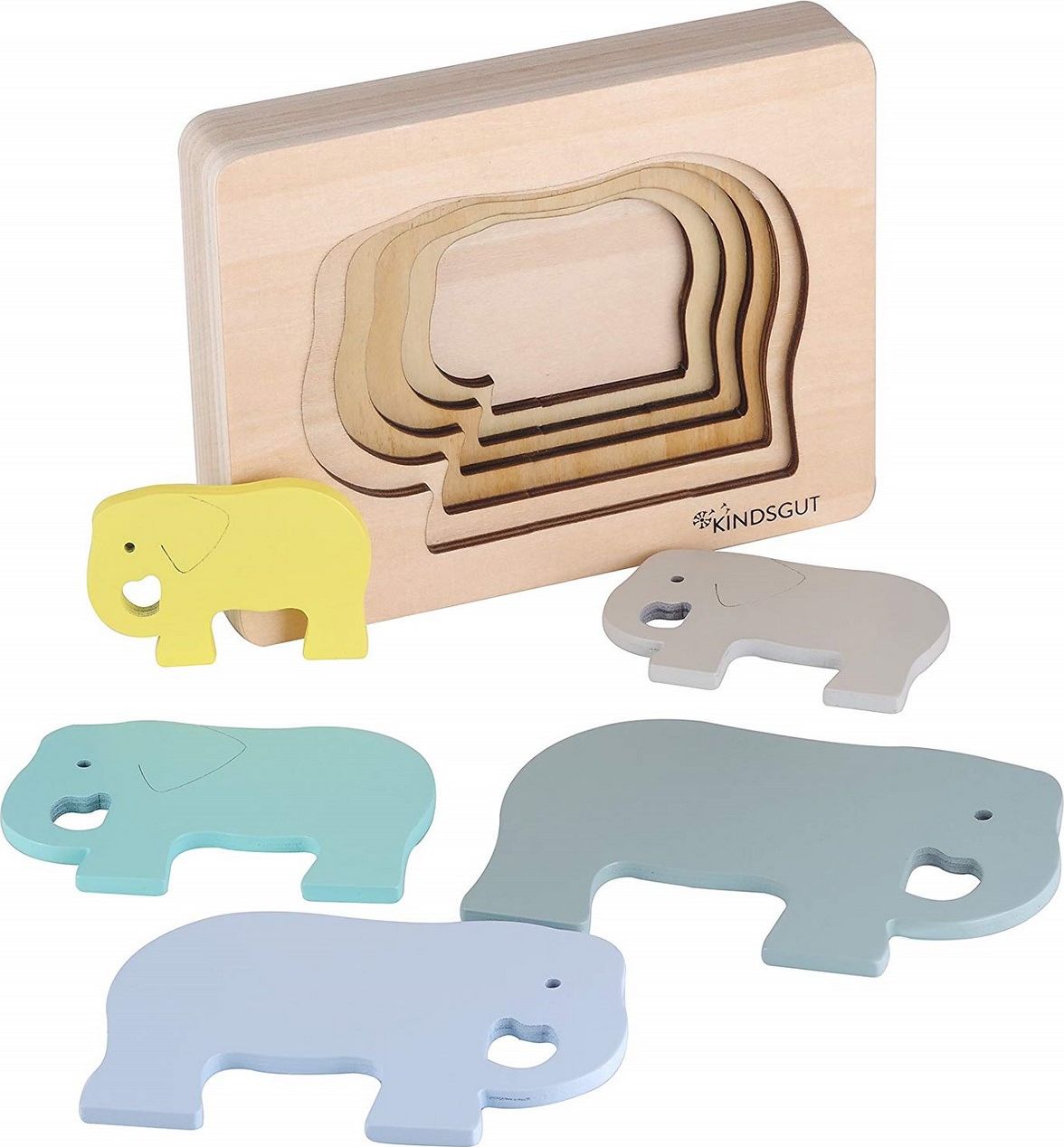 Kindsgut dřevěné puzzle Slon 31005SL - obrázek 2