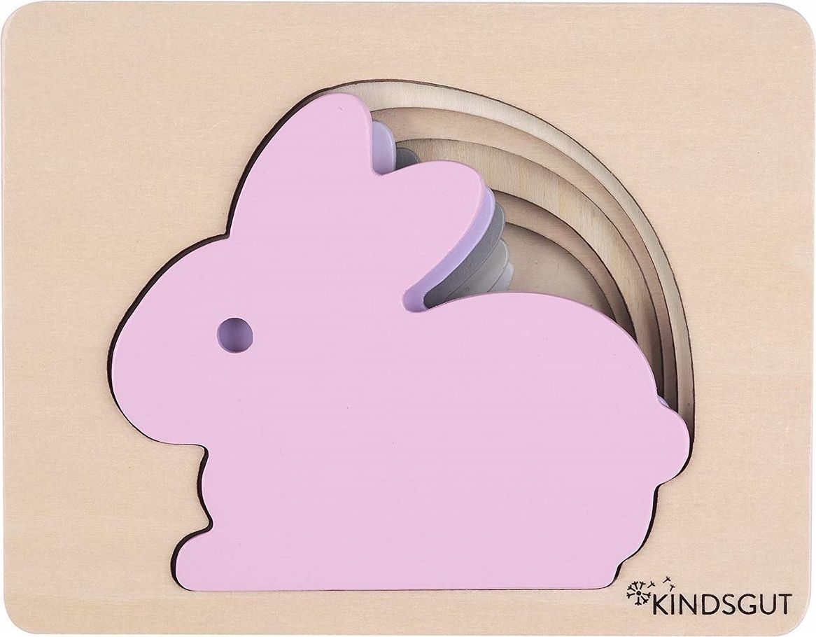 Kindsgut dřevěné puzzle zajíc 31005ZA - obrázek 1