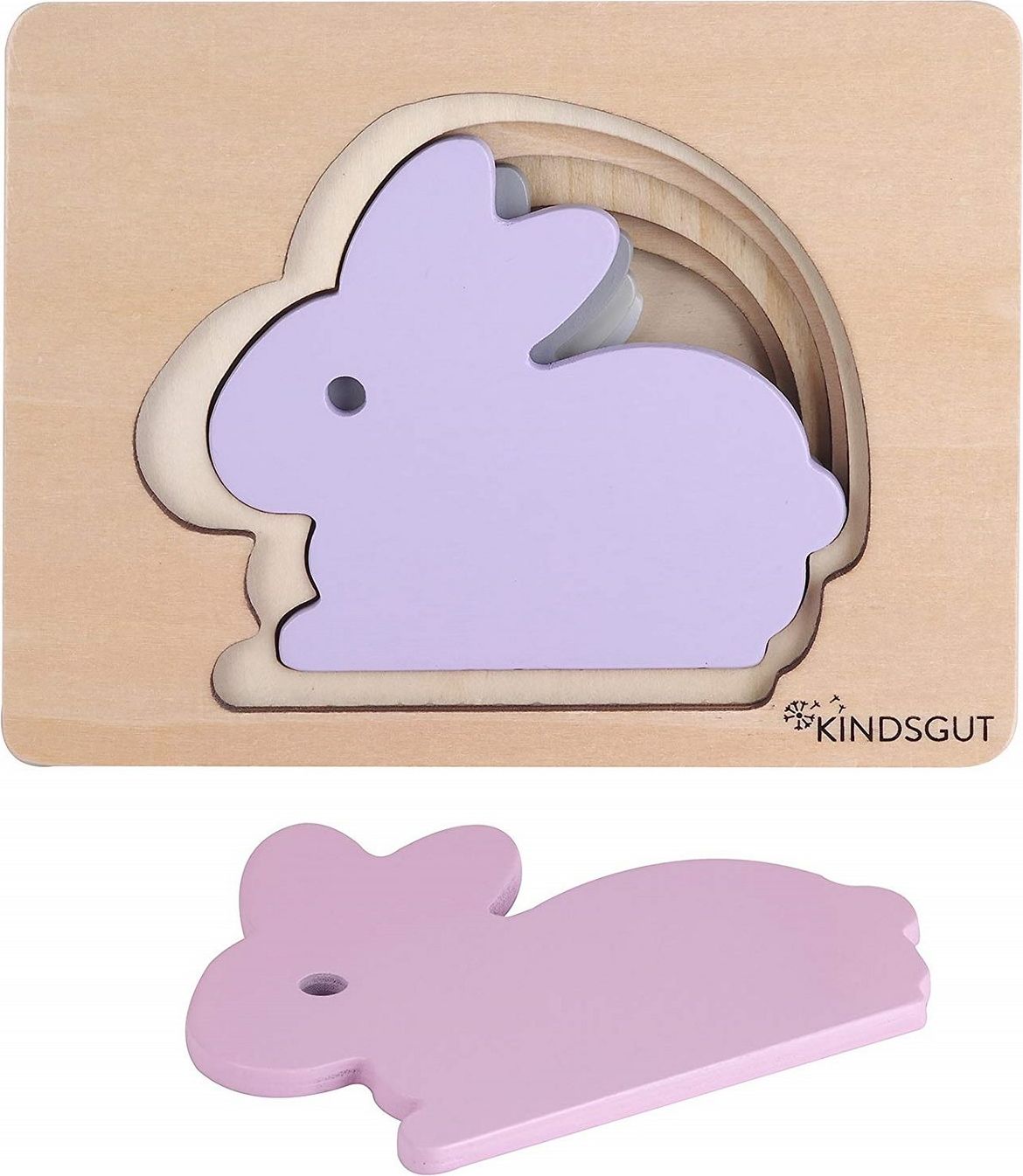 Kindsgut dřevěné puzzle zajíc 31005ZA - obrázek 4