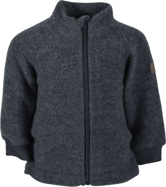 Mikk-Line dětská vlněná bunda OEKO - TEX Anthracite Melange 50002 Velikost: 122 - obrázek 1