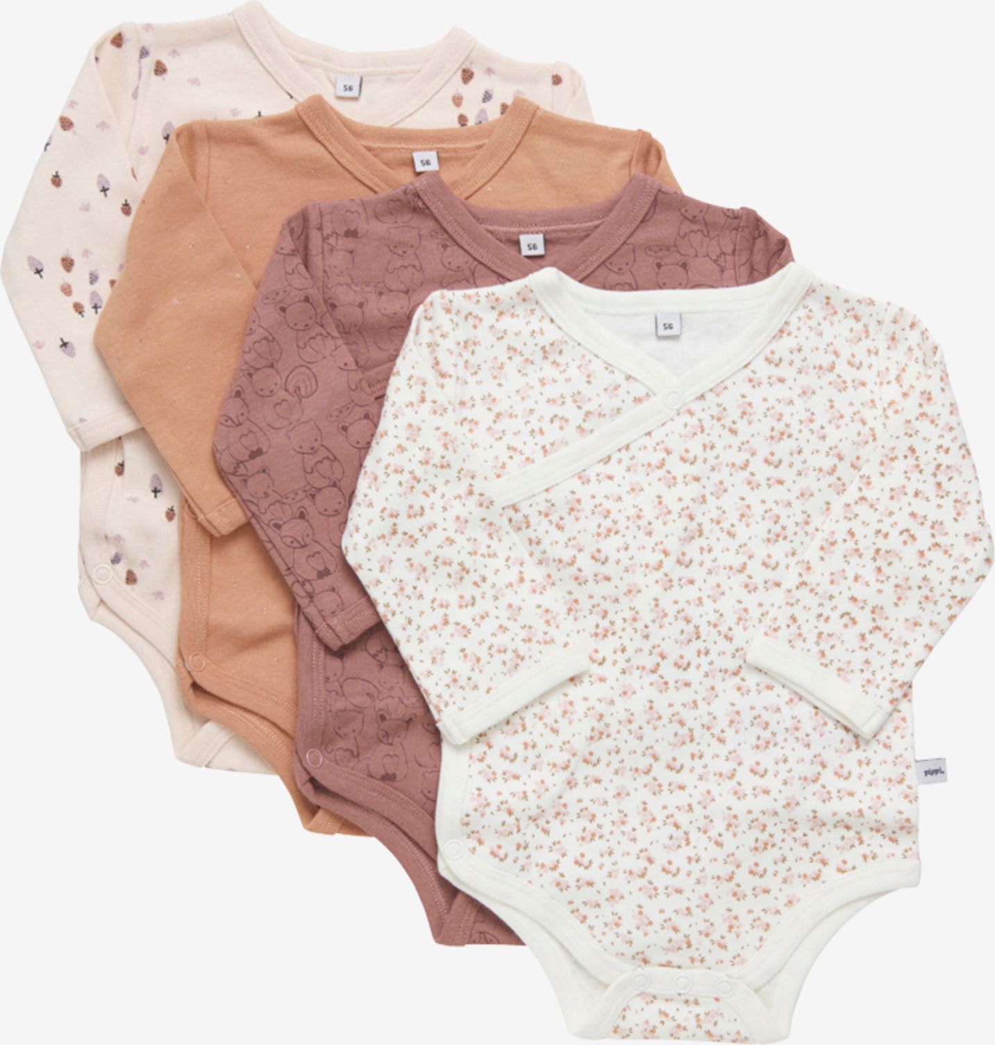 Pippi kojenecké body s dlouhým rukávem OEKO - TEX set 4 ks 4760 - 433 Velikost: 50 - obrázek 2