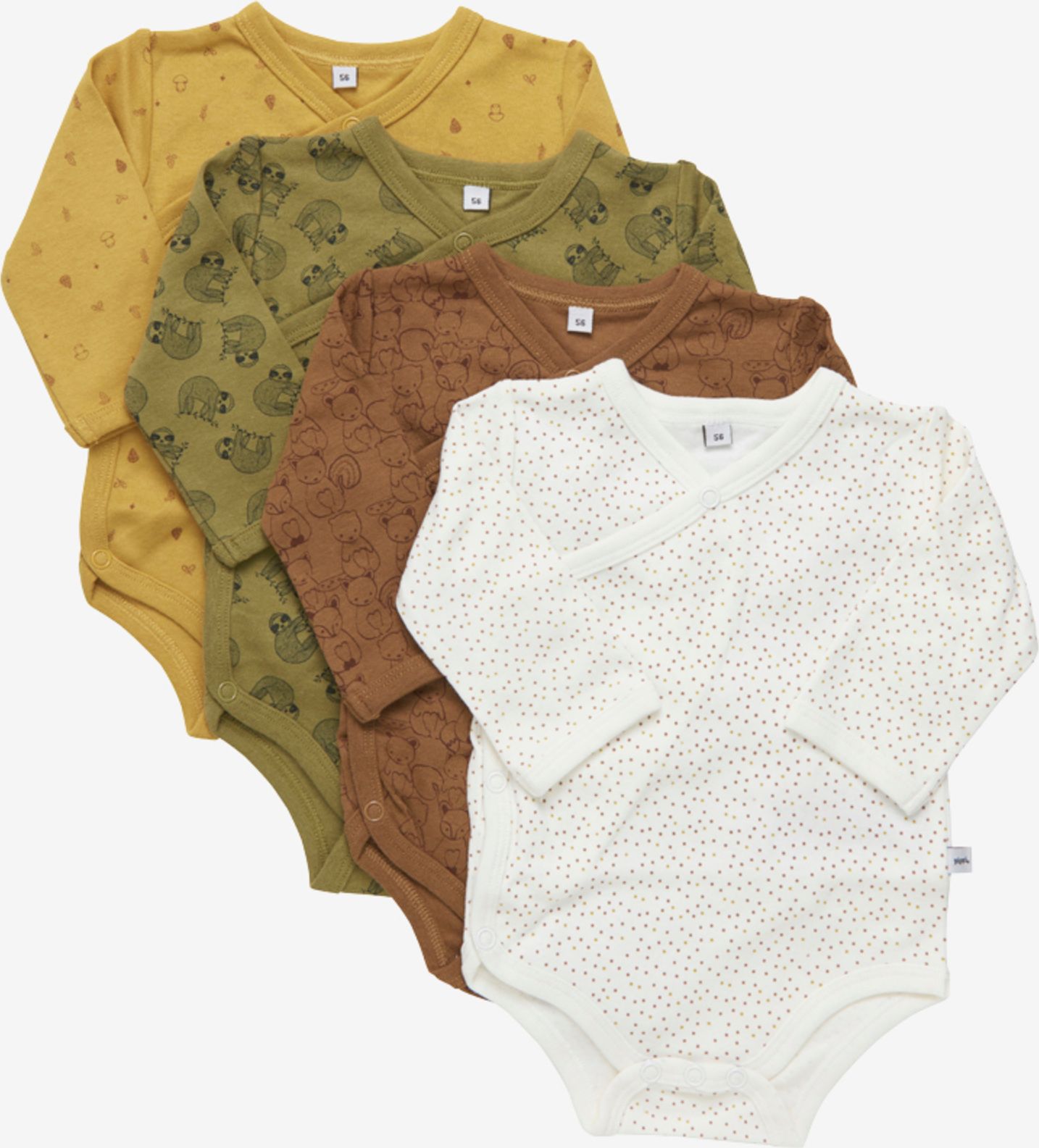 Pippi kojenecké body s dlouhým rukávem OEKO - TEX set 4 ks 4760 - 384 Velikost: 50 - obrázek 2