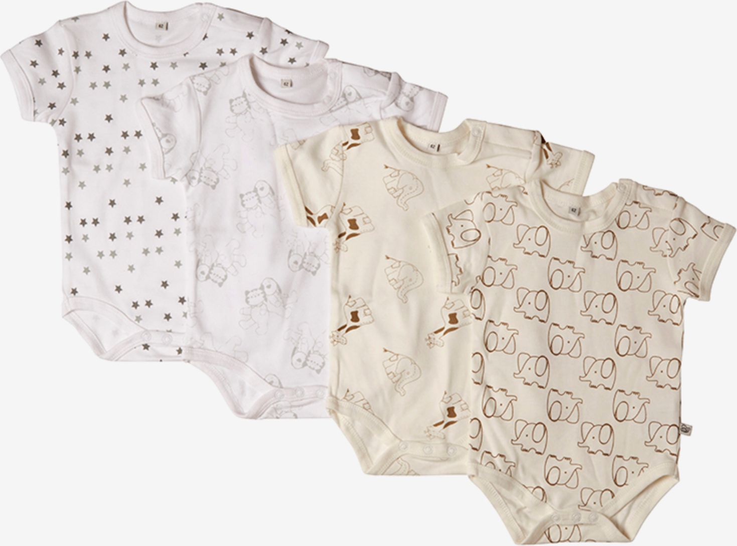 Pippi kojenecké body s krátkým rukávem OEKO - TEX set 4 ks 3820 - 200 Velikost: 50 - obrázek 1