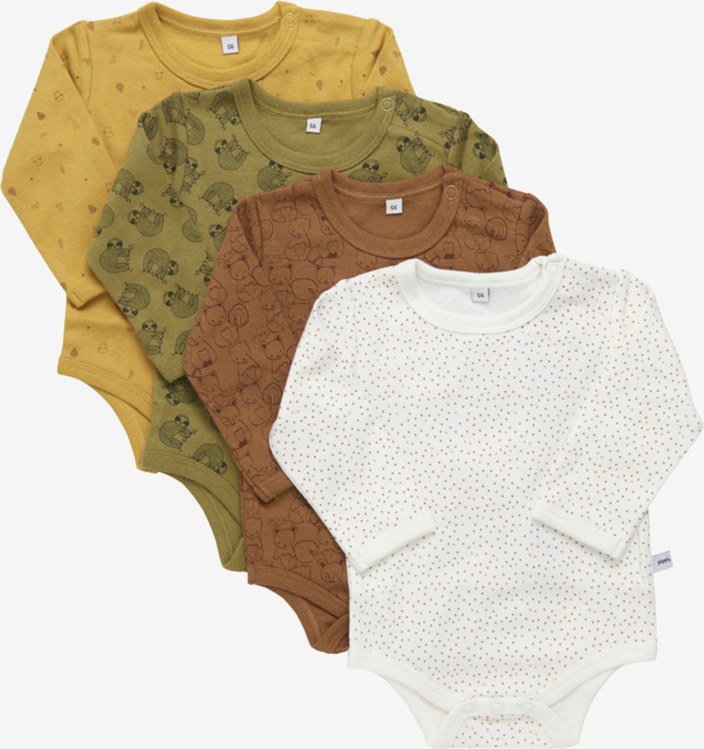 Pippi kojenecké body s dlouhým rukávem OEKO - TEX set 4 ks 3819 - 384 Velikost: 50 - obrázek 2