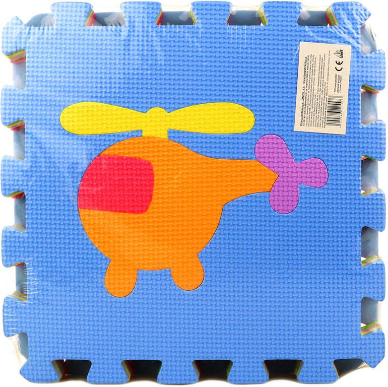 Baby puzzle pěnový koberec Doprava set 9ks měkké bloky vkládací - obrázek 1