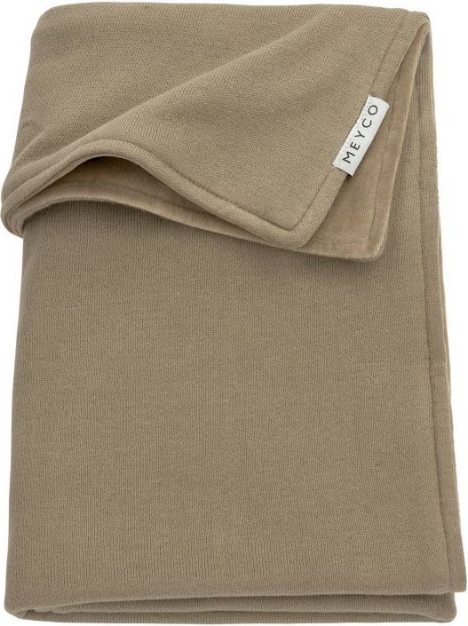 Meyco Deka do kočárku/kolébky samet 75x100 cm Knit basic Taupe 2021 - obrázek 1