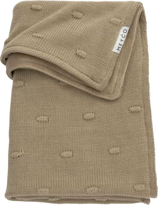 Meyco Deka do kočárku/kolébky samet 75x100 cm Knots Taupe 2021 - obrázek 1