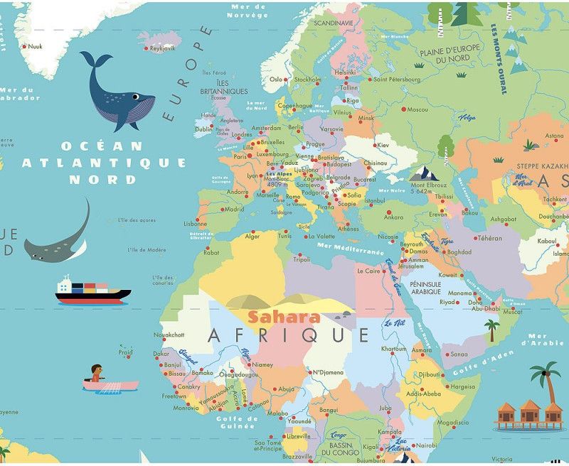 Vilac Magnetická mapa světa Ingela - obrázek 3