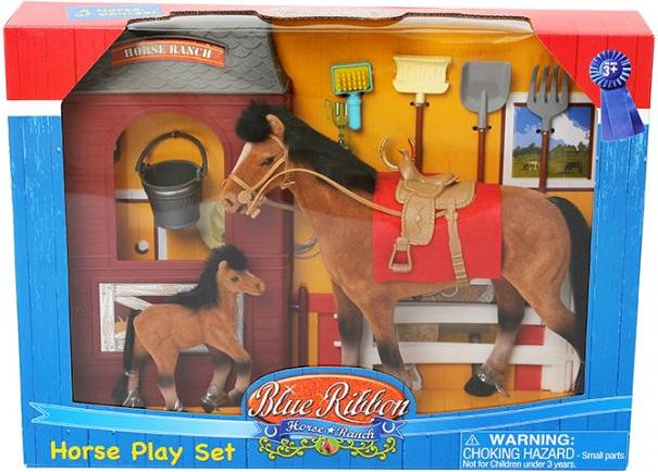 Mac Toys Kůň se stájí a příslušenstvím 20 cm 10 cm - obrázek 1