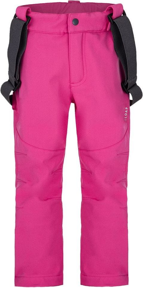 Loap dívčí softshellové lyžařské kalhoty Lomec 112/116 růžová - obrázek 1