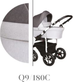 Baby Merc Q9 Light Grey/White 2021 - obrázek 1