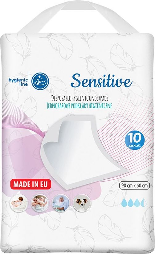AKUKU Jednorázové hygienické podložky Akuku Sensitive 10 ks Bílá - obrázek 1