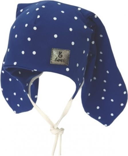 Bexa Bexa Bavlněná dvouvrstvá čepice na zavazování Dots - granátová - obrázek 1