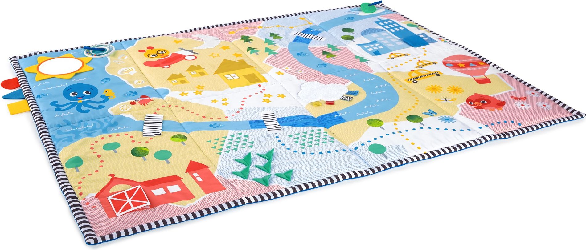 BABY EINSTEIN Podložka na hraní plyšová extra velká 147x104 cm Sea & City, 0m + - obrázek 1