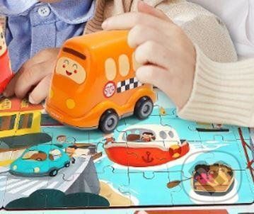 Školní autobus, dřevěné s hračkou - Top Bright - obrázek 1