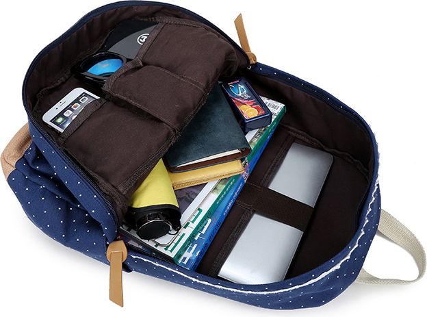 Dámský studentský batoh Canvas TopBags dot - Dark Blue 19 l - obrázek 7