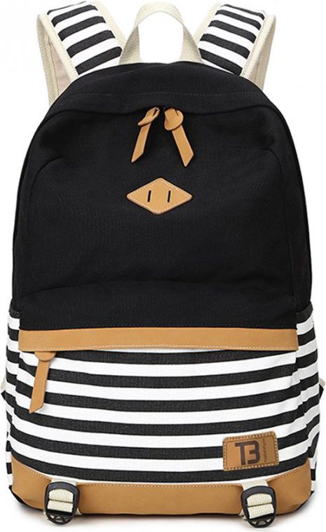 Dámský studentský batoh Canvas TopBags Black Stripe 21 l - obrázek 1