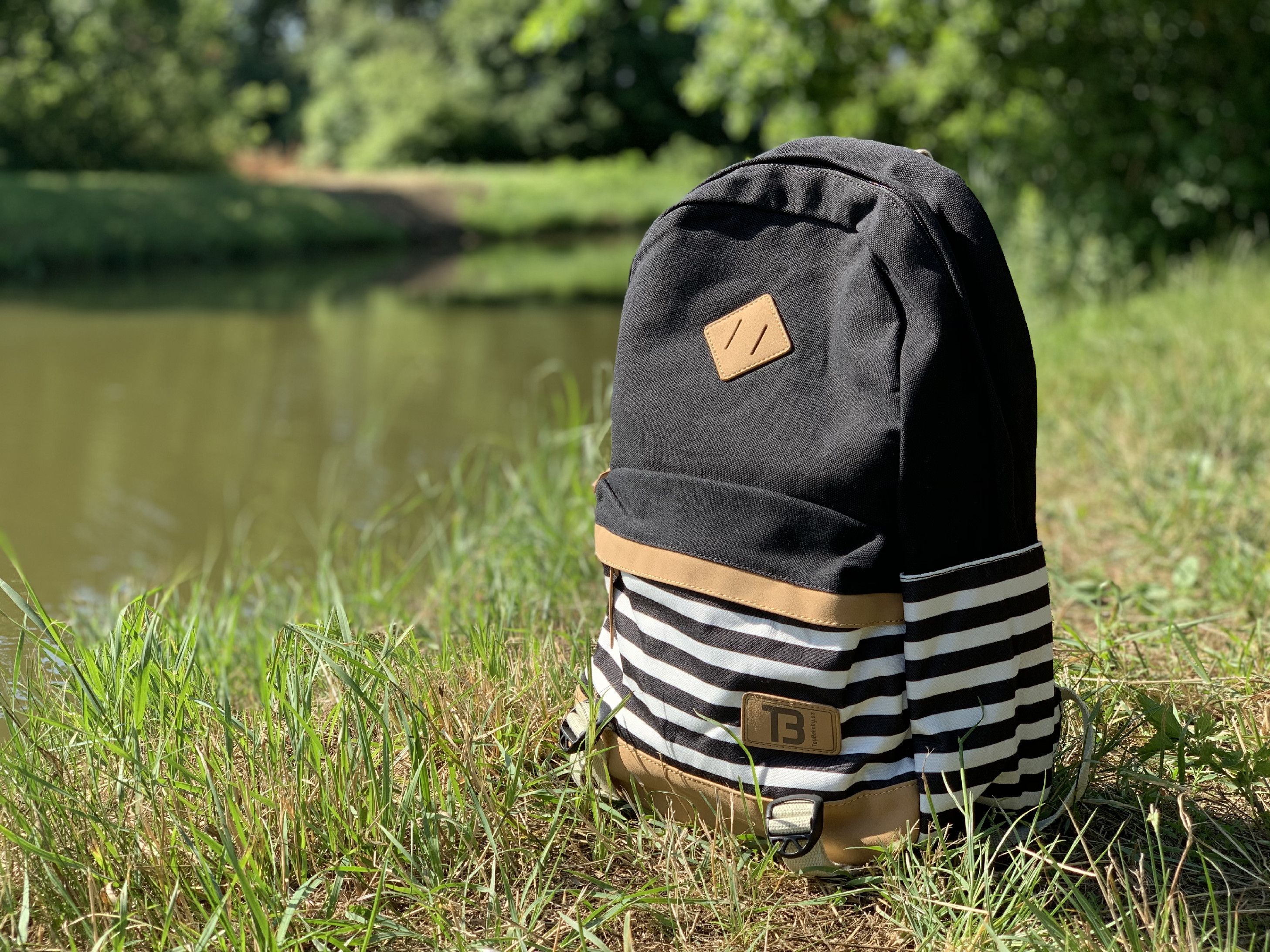 Dámský studentský batoh Canvas TopBags Black Stripe 21 l - obrázek 10