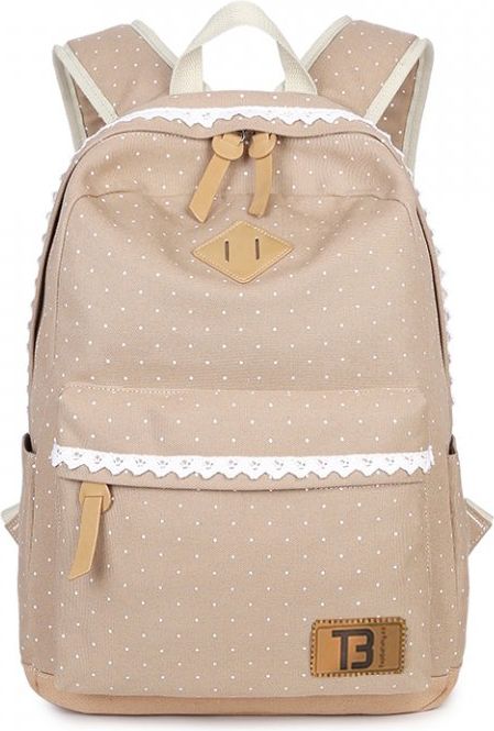 Dámský studentský batoh Canvas TopBags dot - Beige 19 l - obrázek 1