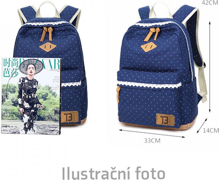 Dámský studentský batoh Canvas TopBags dot - Beige 19 l - obrázek 6