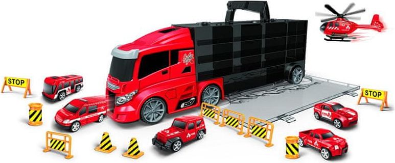 Rappa Kamion velký - hasiči přenosný s auty a vymršťovací dráhou - obrázek 1