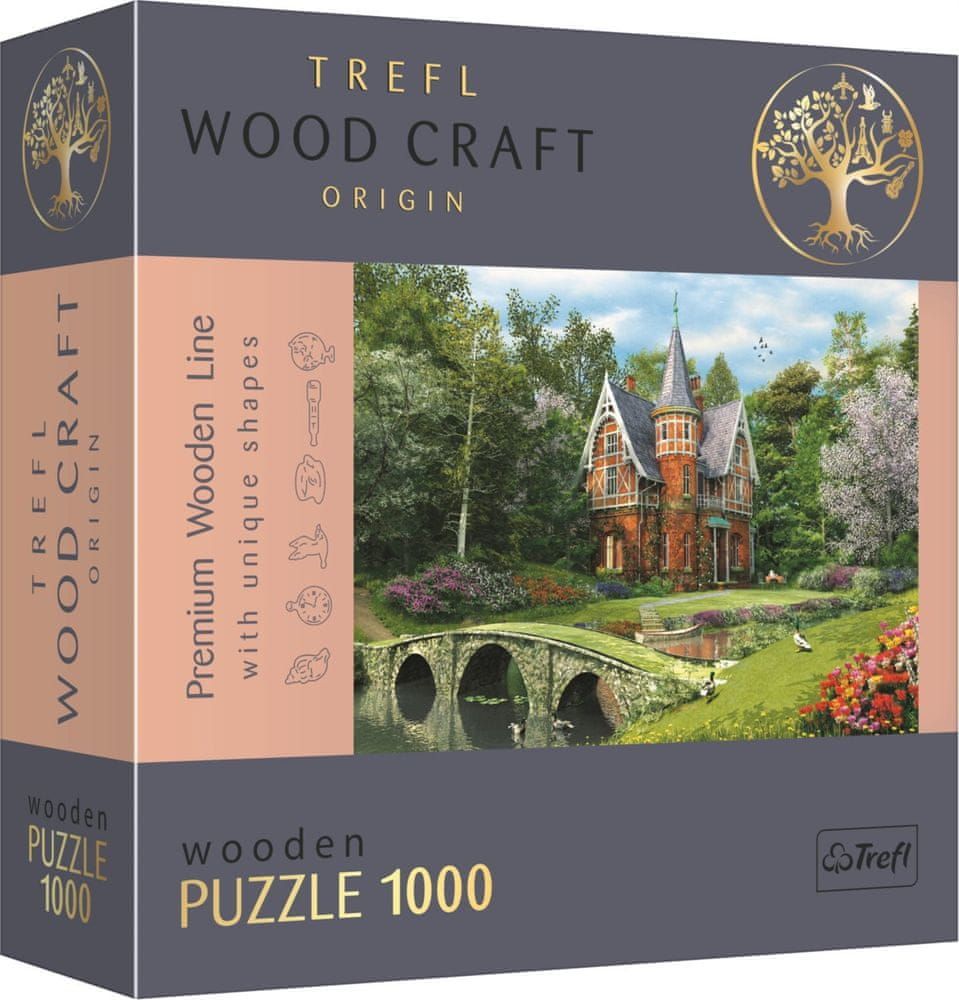 Trefl Wood Craft Origin puzzle Viktoriánský dům 1000 dílků - obrázek 1