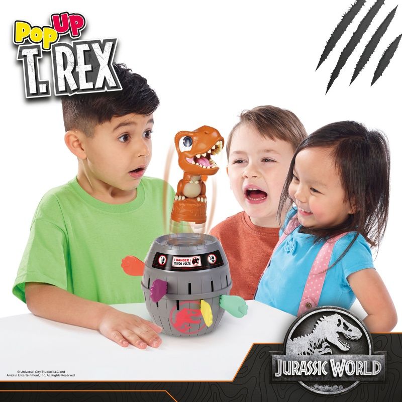 TOMY - Jurský svět - Společenská hra Vyskakovací T-Rex - obrázek 4