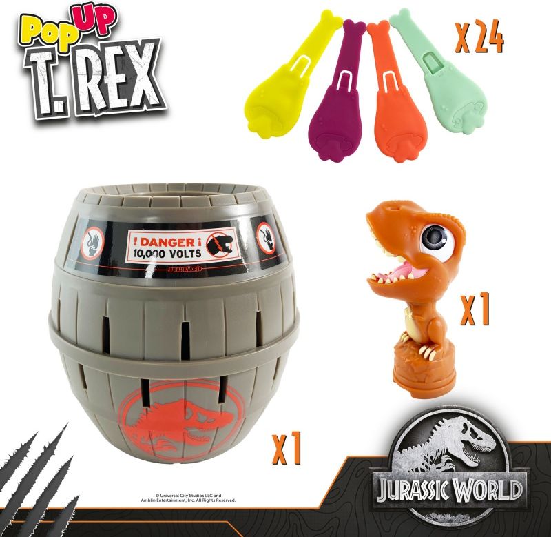 TOMY - Jurský svět - Společenská hra Vyskakovací T-Rex - obrázek 5