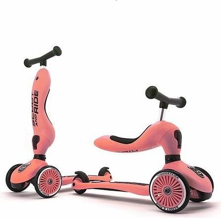 Scoot & Ride Skládací koloběžka 2v1 Highwaykick 1 Peach 2021 - obrázek 1