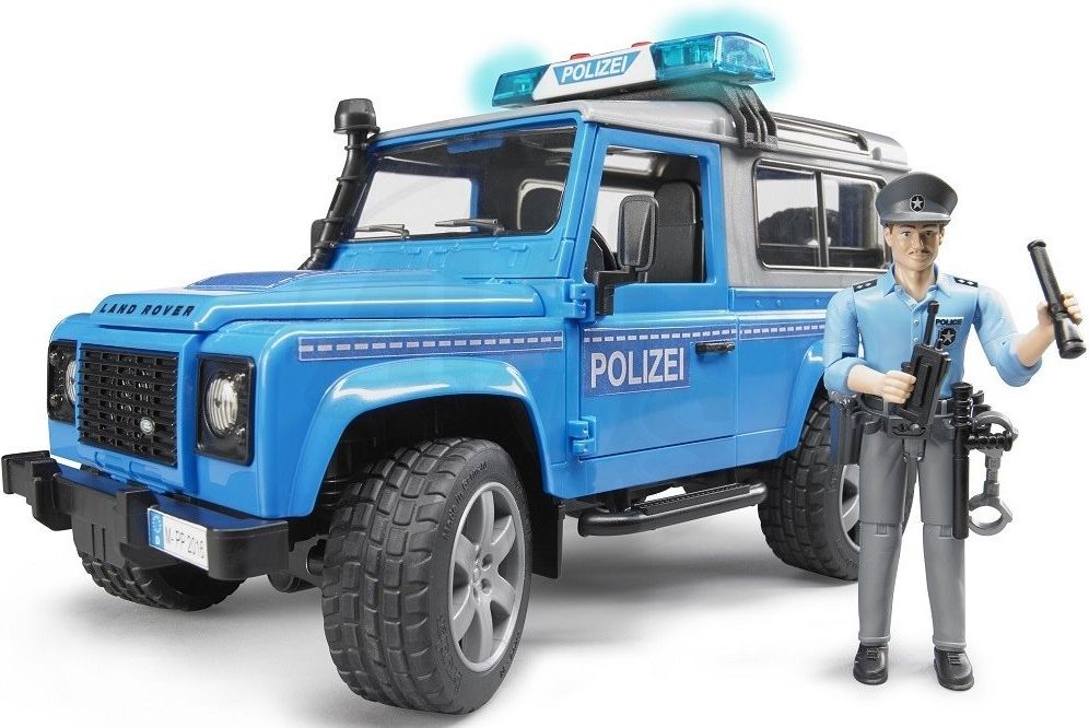 BRUDER 2597 Policejní AUTO LAND ROVER S FIGURKOU - obrázek 1