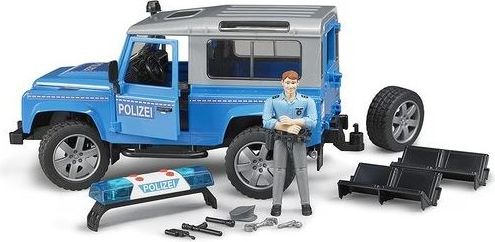 BRUDER 2597 Policejní AUTO LAND ROVER S FIGURKOU - obrázek 3