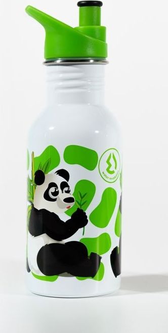 Water Revolution Dětská nerezová láhev na pití Panda Potravinářská nerezová ocel 18/8, 500 ml - obrázek 1