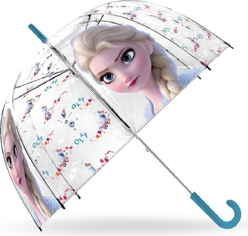 EUROSWAN Vystřelovací průhledný deštník Ledové Království POE, 2 Elsa cm - obrázek 1