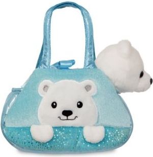 Aurora Plyšová kabelka modrá s ledním medvědem - Fancy Pals (20,5 cm) - obrázek 1