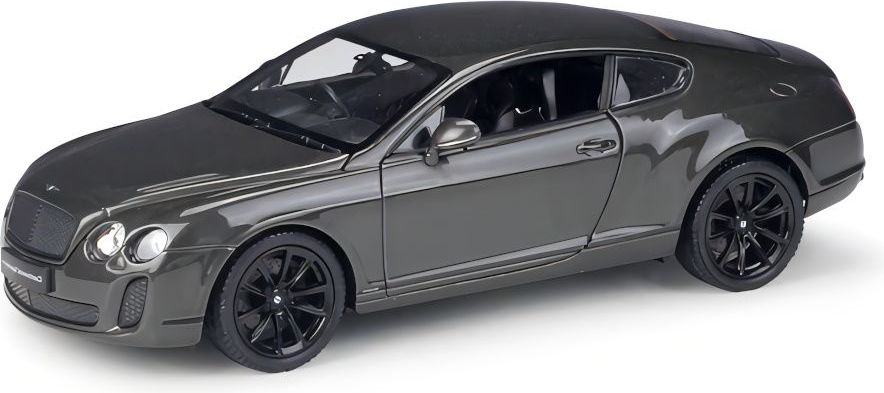 Welly Bentley Continental Supersports 1:24 šedočerný - obrázek 2
