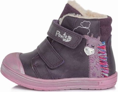 Ponte 20 dívčí kožená zimní kotníčková obuv PV121-DA03-1-727 22 fialová - obrázek 1