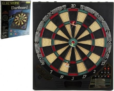 Elektronický terč digitální plast 42cm + 6 šipek - obrázek 1