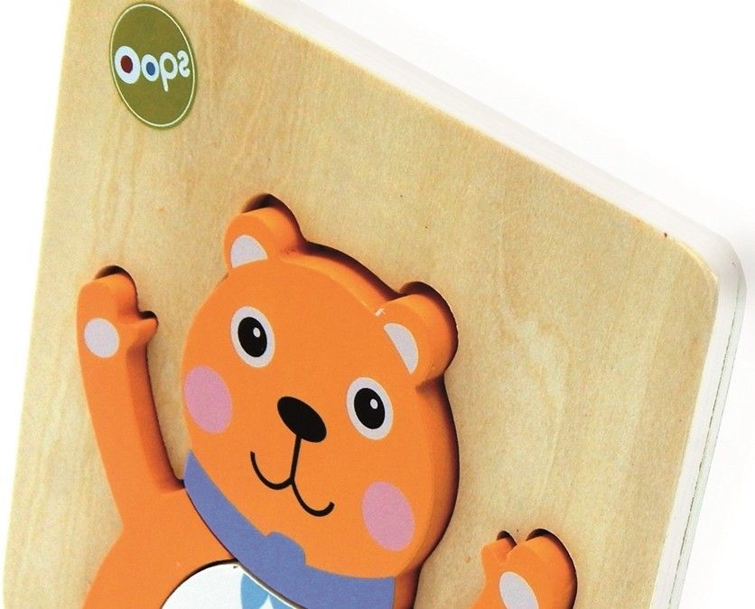 Oops První dřevěné puzzle medvídek - obrázek 3