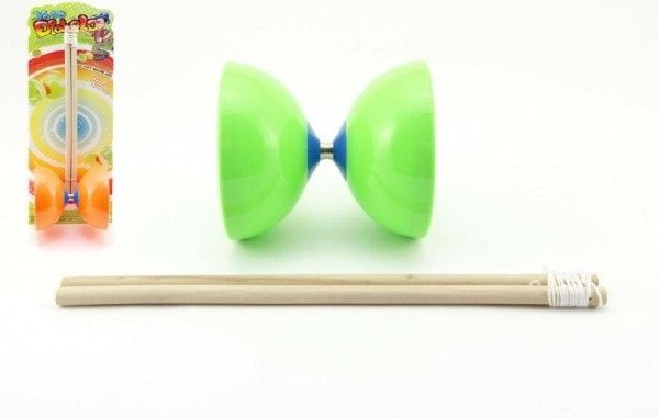 Teddies Diabolo velké sada plast/dřevo/kov 35x13cm asst 2 barvy na kartě - obrázek 1