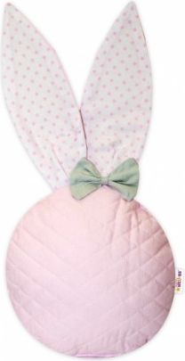 Baby Nellys Prošívaný polštářek/přítulníček Zajíček - růžový