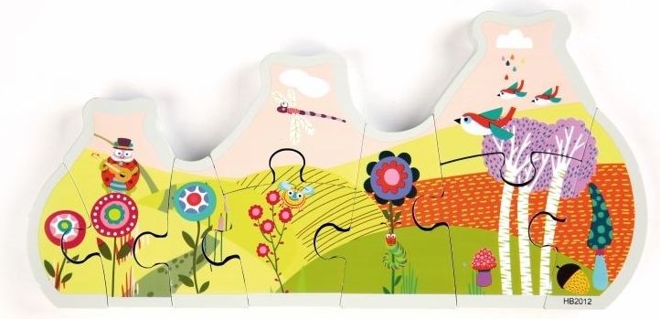 Oops Dřevěné oboustranné puzzle beruška - obrázek 2