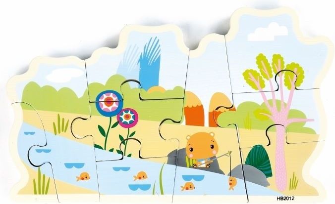 Oops Dřevěné oboustranné puzzle medvídci - obrázek 2