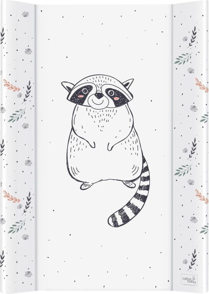 Ceba Baby Podložka přebalovací 2-hranná s pevnou deskou (50x70) Comfort Raccoon - obrázek 1